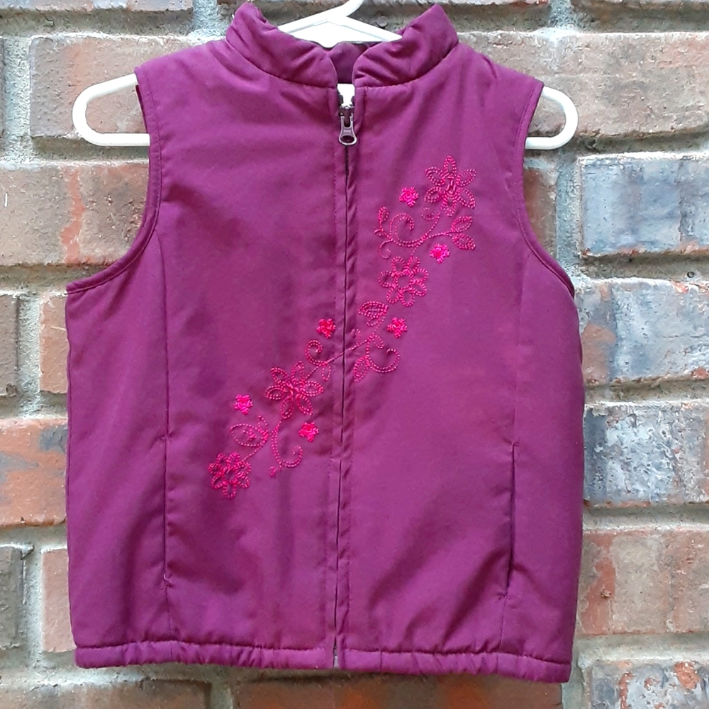 Girls fleece lined vest